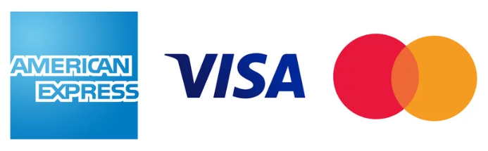 Accepted payment methods: American Express, Visa, Mastercard